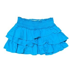 Justice Girls Tiered Ruffle Skort Size 7 Blue Skirt Shorts